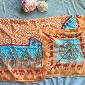 Camel & Desert Print Scarf